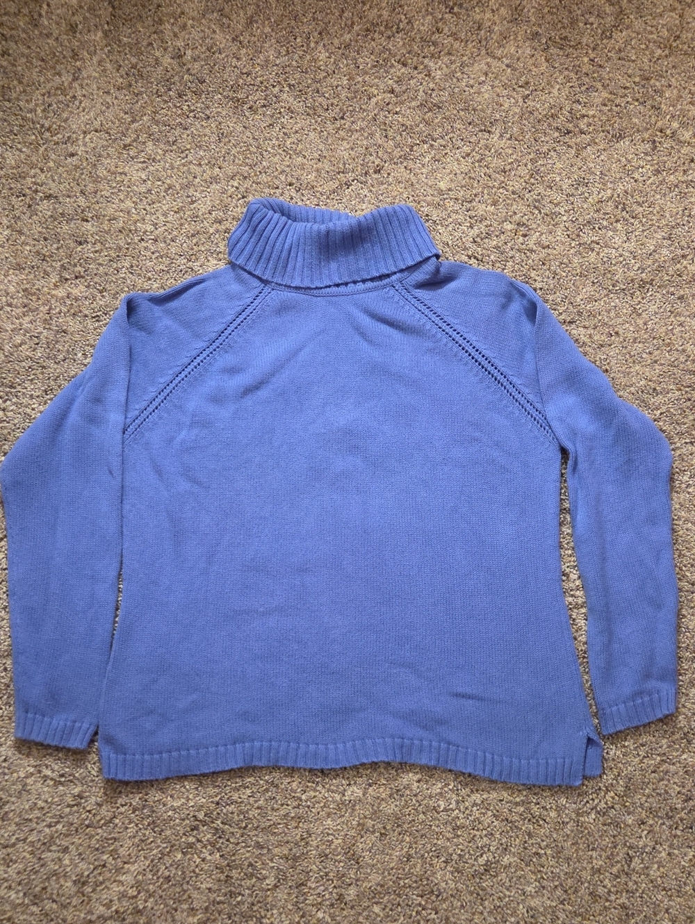 JEANNE PIERRE Periwinkle Turtle Neck Sweater Women's Medium